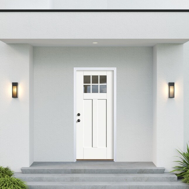 Therma-Tru Smooth Star Shaker Entry Door 36-in x 80-in x 6-9/16-in