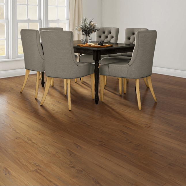 Pergo Portfolio + WetProtect Waterproof Rustic Amber Chestnut Embossed Wood Plank Laminate Flooring Pergo Portfolio + WetProtect Waterproof Rustic Amber Chestnut Embossed Wood Plank Laminate Flooring