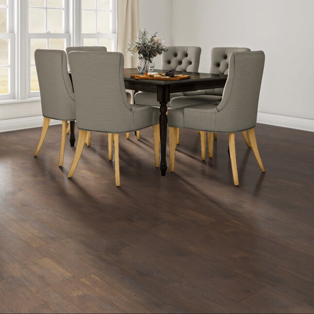Pergo TimberCraft + WetProtect Waterproof Crest Ridge Hickory 7.48-in W x 3.93-ft L Handscraped Wood Plank Laminate Flooring