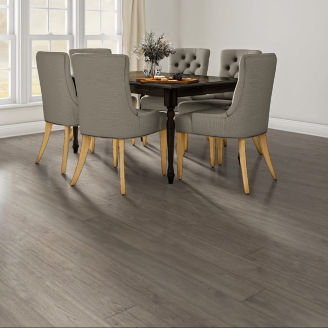 Pergo TimberCraft + WetProtect Waterproof Anchor Grey Oak 7.48-in W x 54.33-in L Embossed Wood Plank Laminate Flooring Pergo TimberCraft + WetProtect Waterproof Anchor Grey Oak 7.48-in W x 54.33-in L Embossed Wood Plank Laminate Flooring