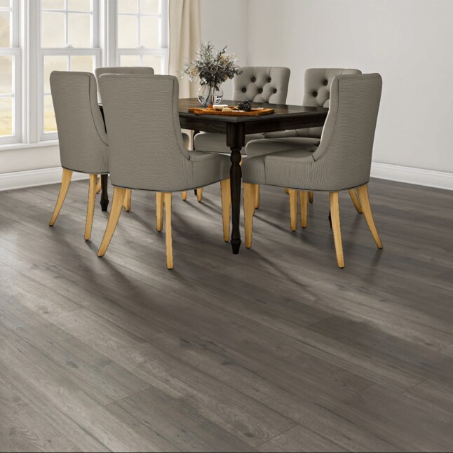Pergo Portfolio + WetProtect Waterproof Aged Silver Mist Oak Embossed Wood Plank Laminate Flooring Pergo Portfolio + WetProtect Waterproof Aged Silver Mist Oak Embossed Wood Plank Laminate Flooring