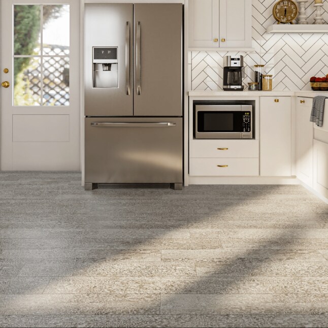 Satori Sedona Silver Oak 6-in x 36-in Matte Porcelain Wood Look Floor Tile