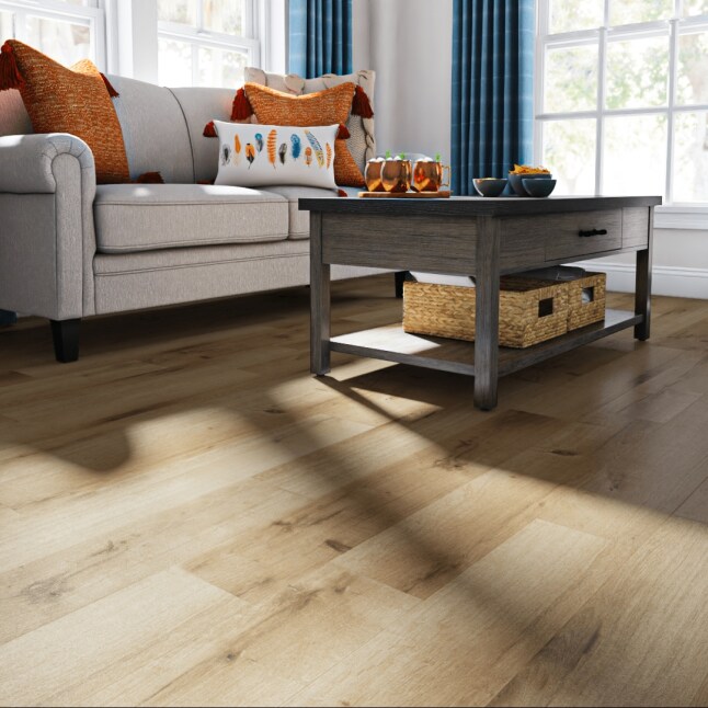 Style Selections Barley Oak Brown 3-mil x 6-in W x 36-in L Water Resistant Peel and Stick Luxury Vinyl Plank Flooring (1.5-sq ft/ Piece)
