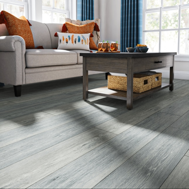 Armstrong Flooring Luxe w/Rigid Core Chateau Gray 7-in Wide x 8-mm Thick Waterproof Interlocking Luxury Vinyl Plank Flooring (28.52-sq ft) Armstrong Flooring Luxe w/Rigid Core Chateau Gray 7-in Wide x 8-mm Thick Waterproof Interlocking Luxury Vinyl Plank Flooring (28.52-sq ft)