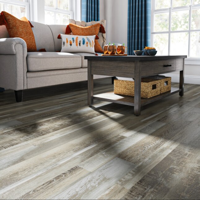 SMARTCORE By COREtec Floors Monroe Oak Brown 12-mil x 5-in W x 48-in L Waterproof Interlocking Luxury Vinyl Plank Flooring (18.35-sq ft/ Carton)