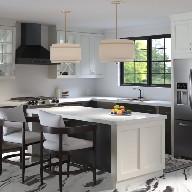Origin 21 Black Panda Black 12-in x 24-in Matte Porcelain Marble