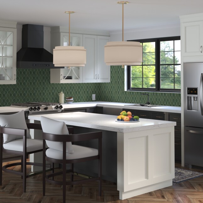 Satori Hudson Pine Green 11-in x 13-in Glazed Porcelain Lantern