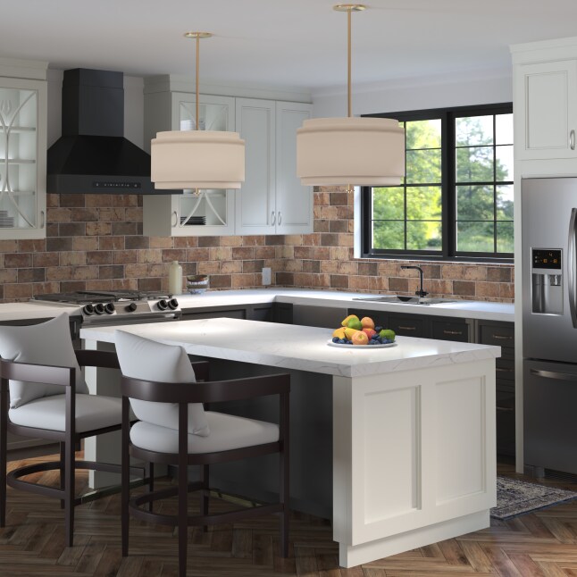 allen + roth Broadmeadow Brick 4-in x 8-in Glazed Porcelain Brick Look ...