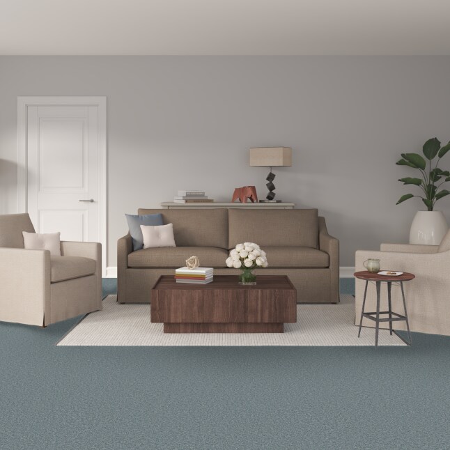 STAINMASTER Effortless Appeal II Sea Ice Blue 58.5-oz sq yard