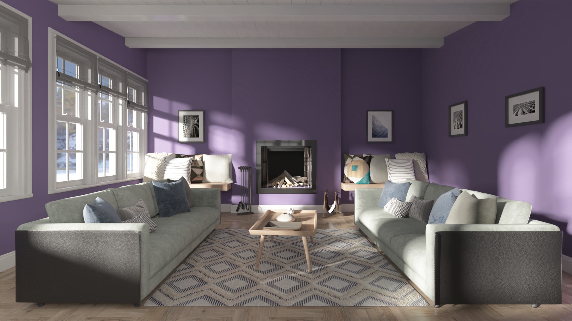 Microblend Interior Paint and Primer - Purple/Lavender Lining, Semi-gloss  Sheen