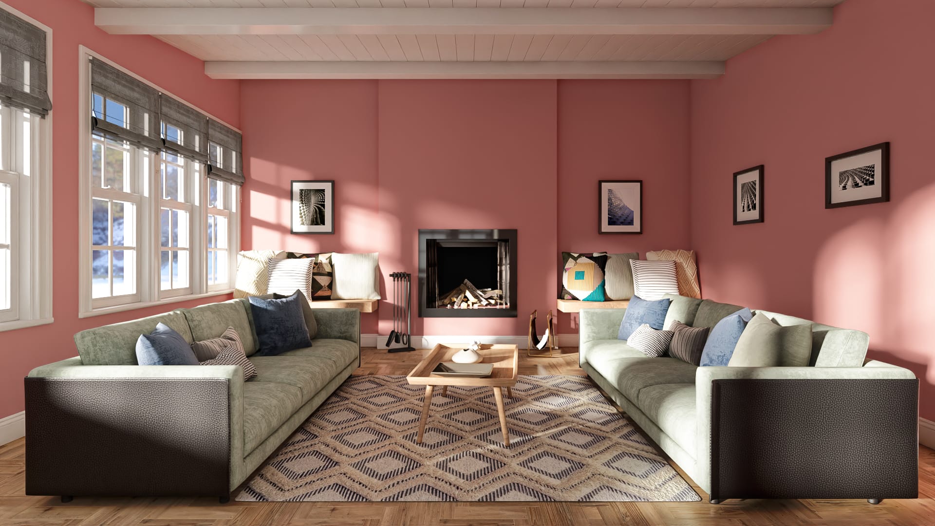 Dusty Rose Living Room Wall Colors